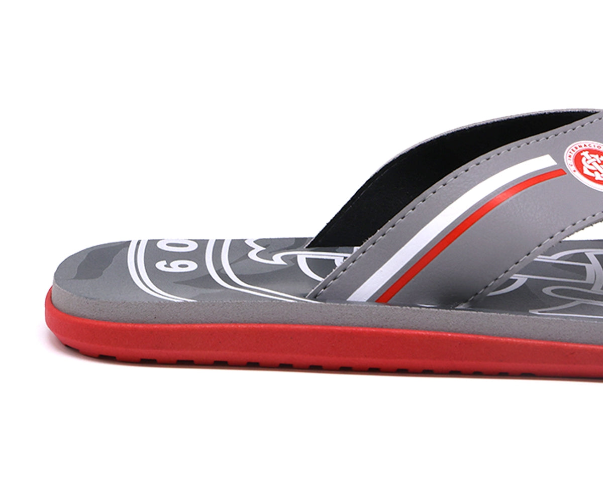 br sport  grey & red flip flops