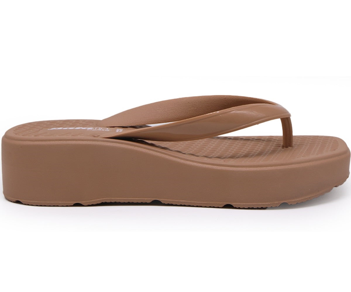 br wedge camel thong slides