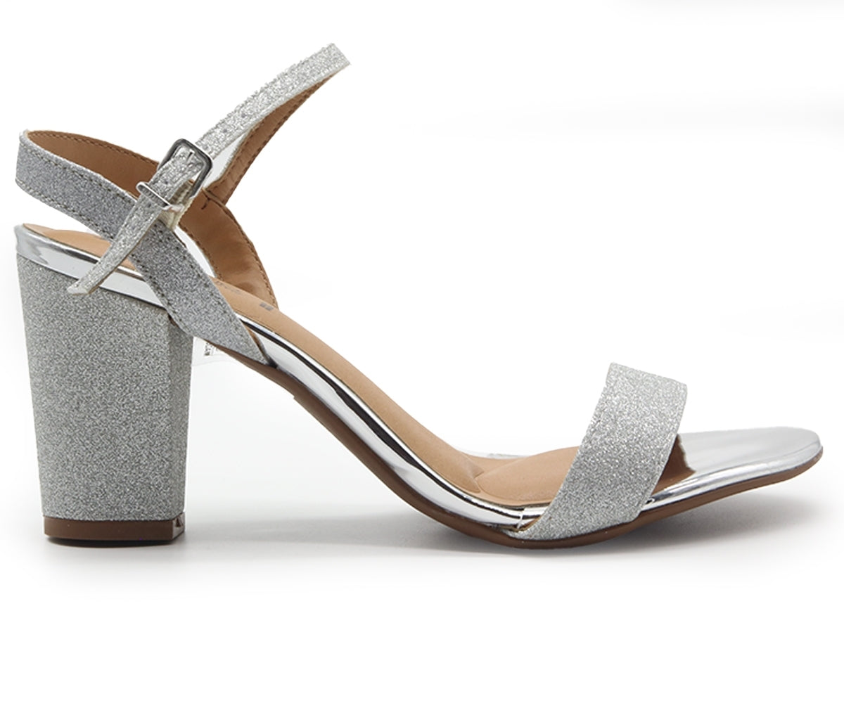 BR Silver Glitter Sandal