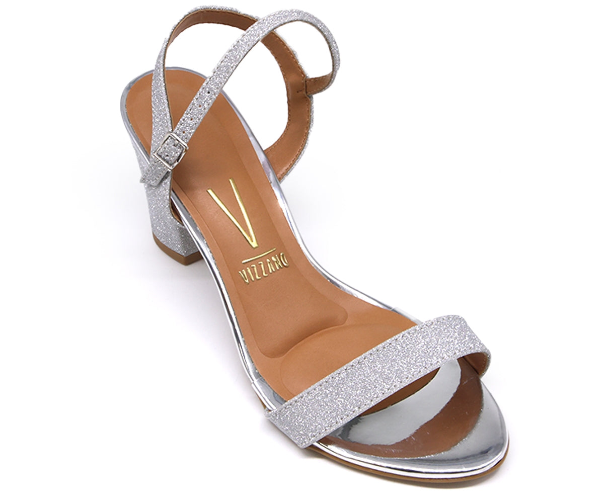 BR Silver Glitter Sandal