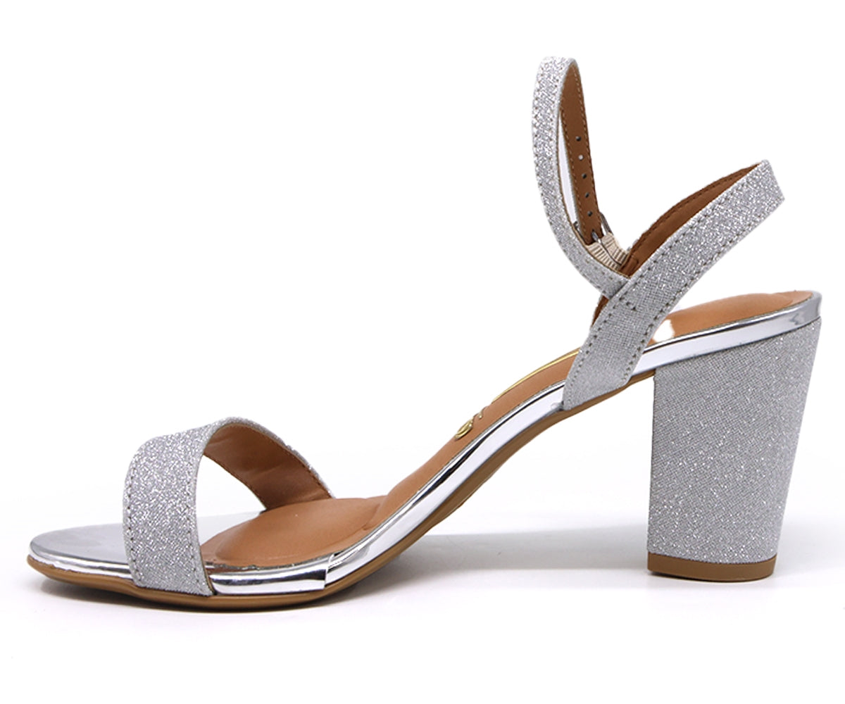BR Silver Glitter Sandal