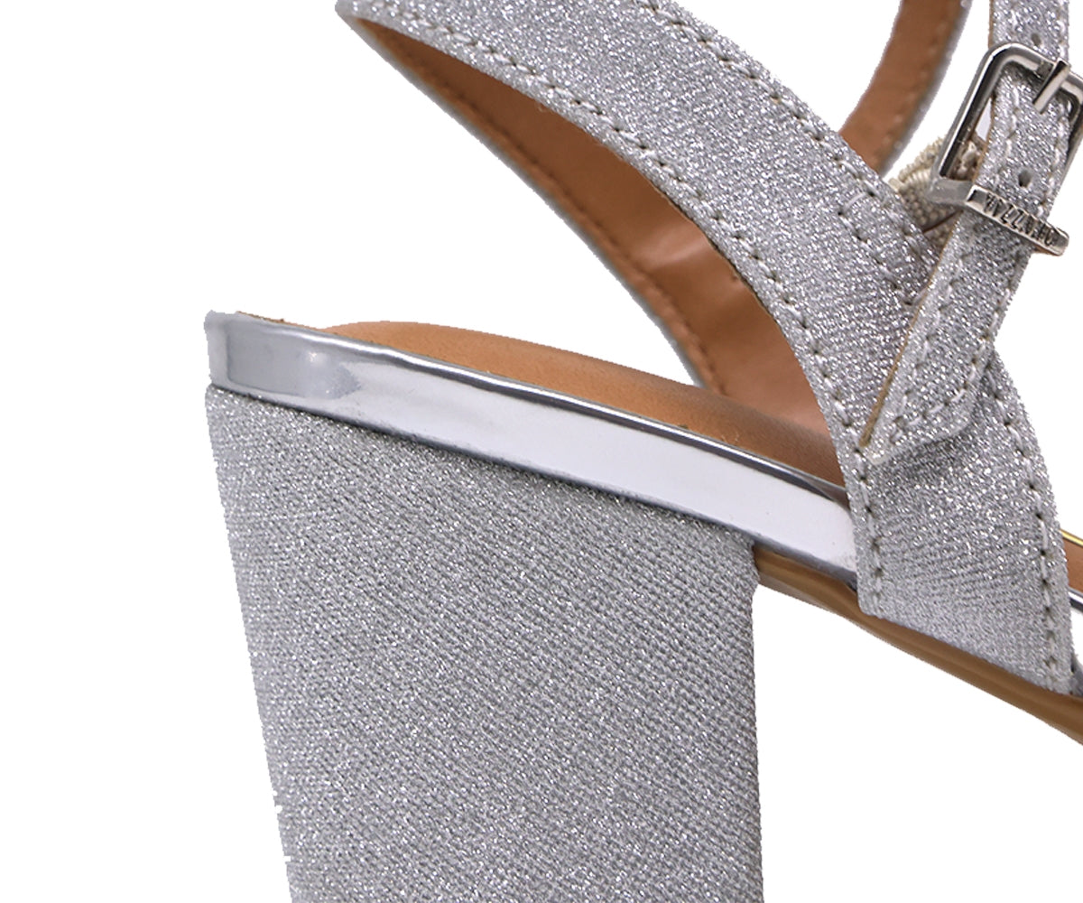 BR Silver Glitter Sandal