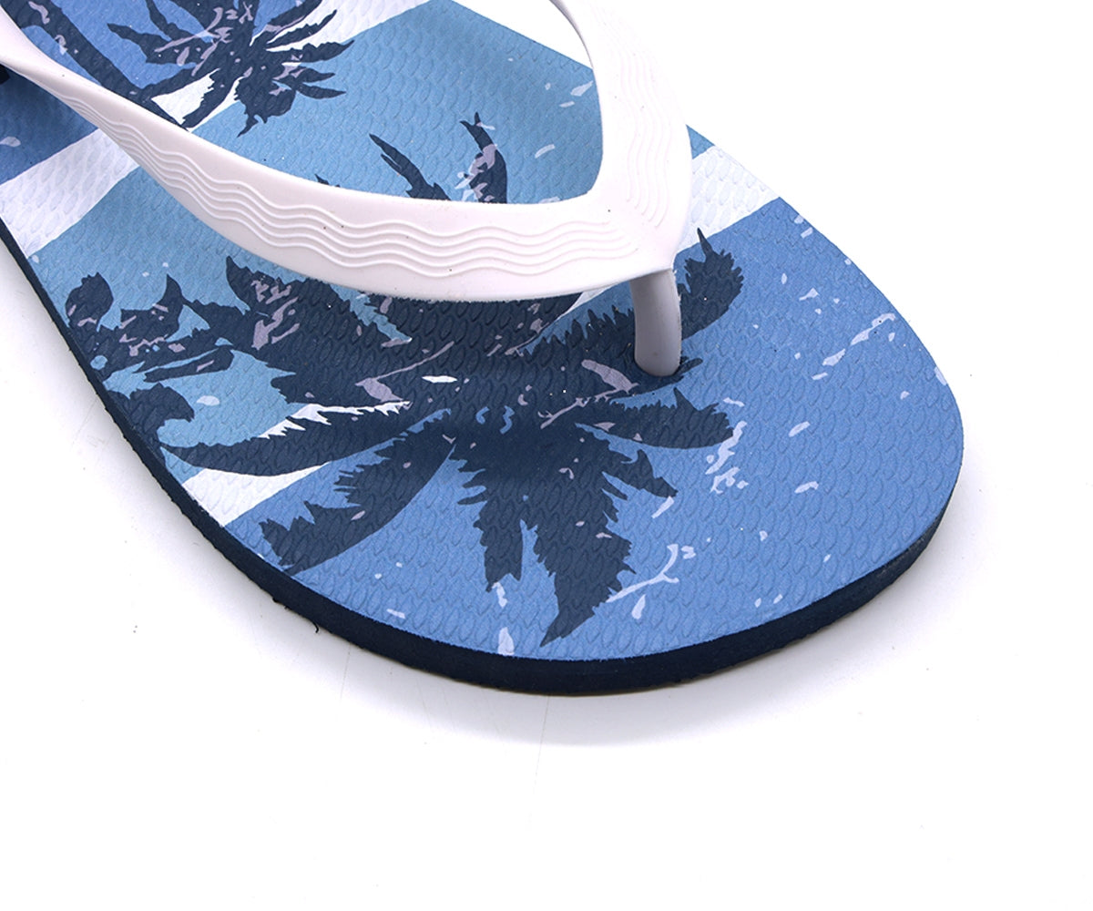 br sport white & blue flip flops
