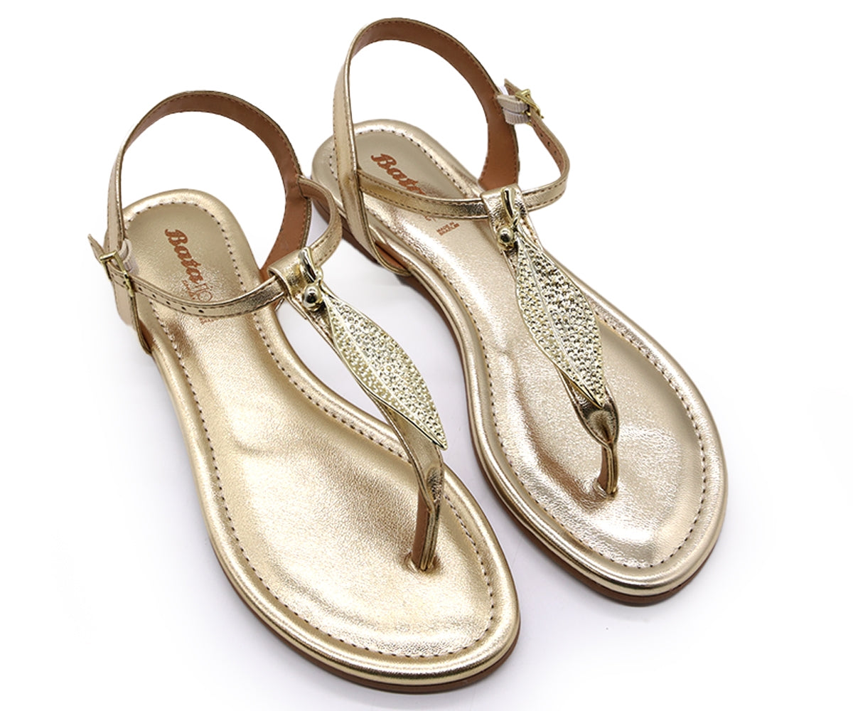 br gold leaf sandals