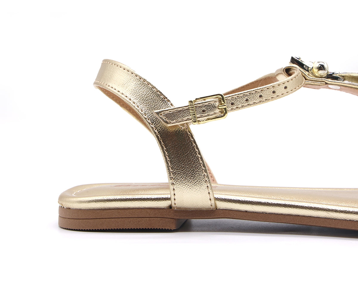 br gold leaf sandals
