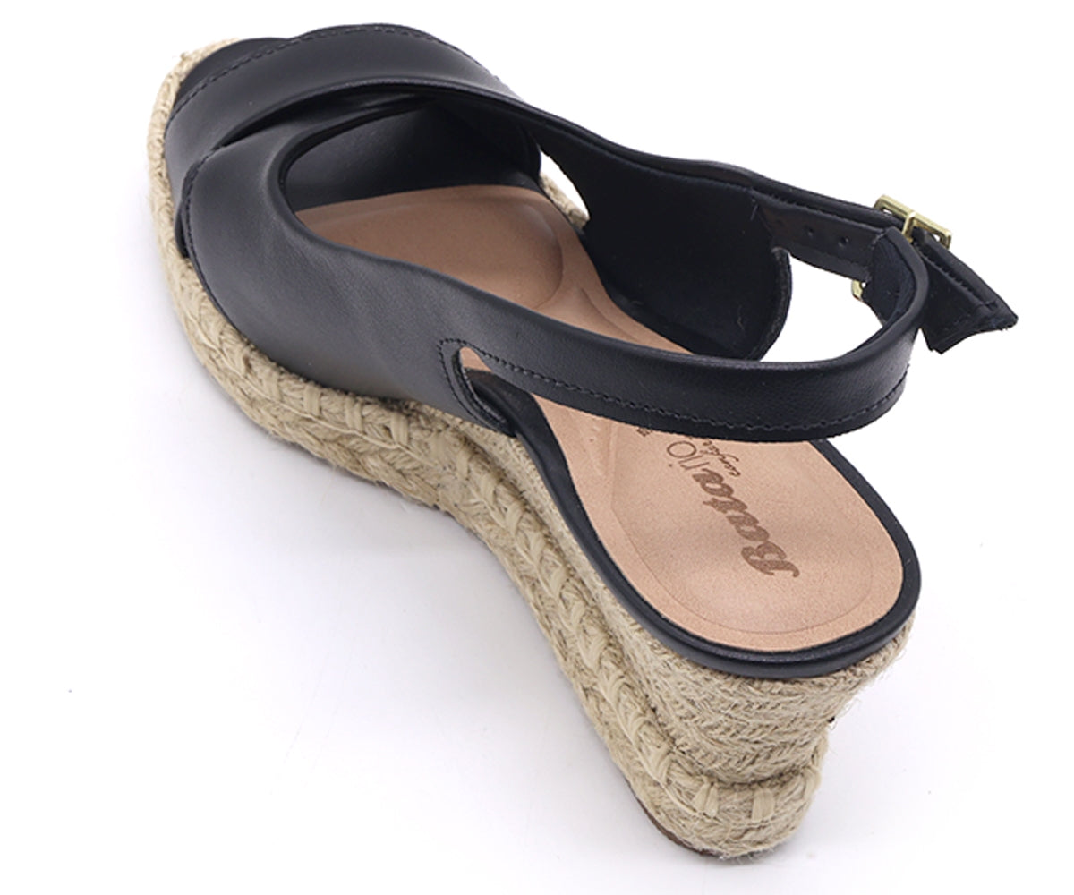 br black espadrille wedge sandal