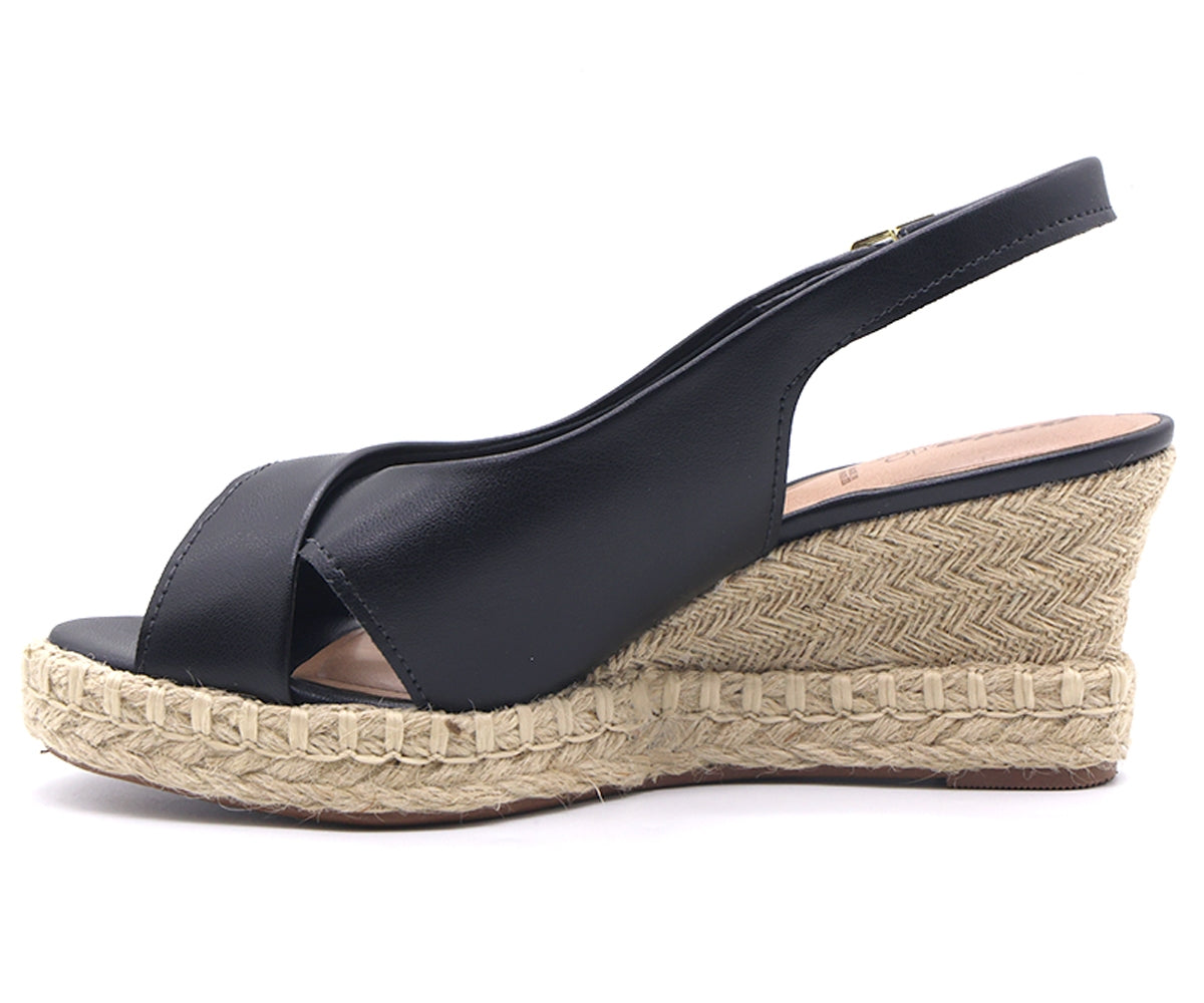 br black espadrille wedge sandal