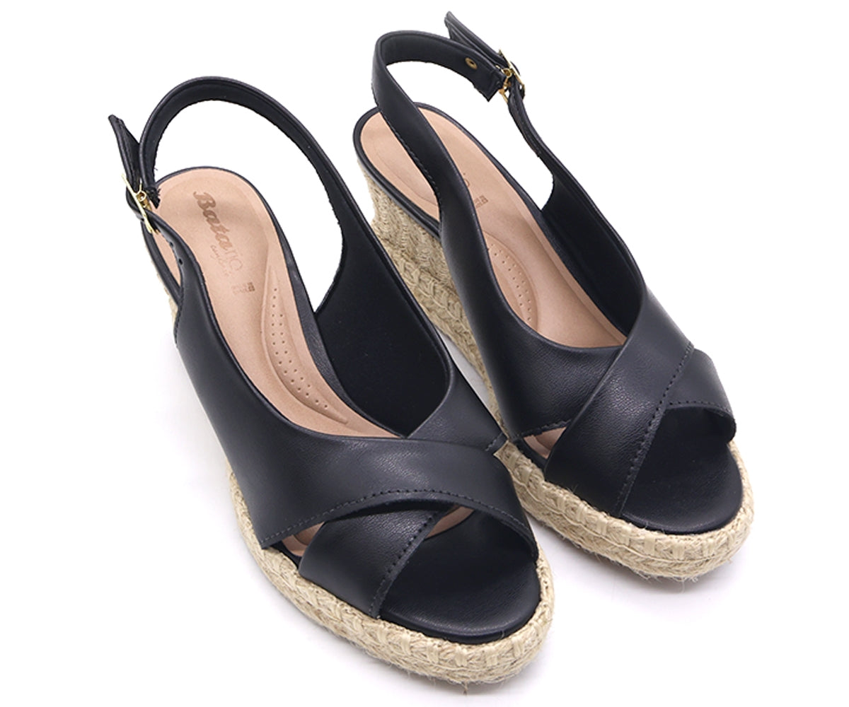 br black espadrille wedge sandal
