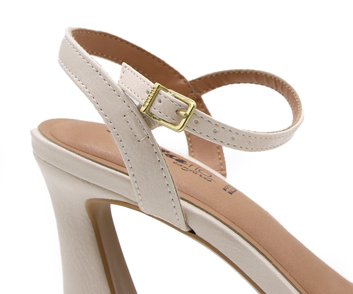 br cream stitched sandal