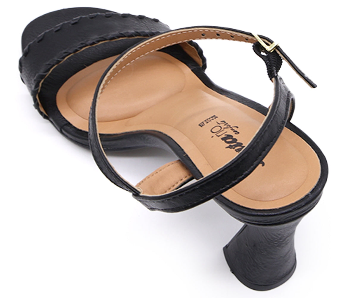 br black stitched sandal
