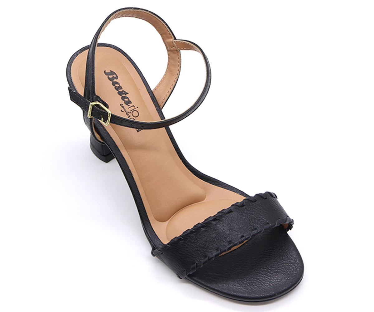 br black stitched sandal