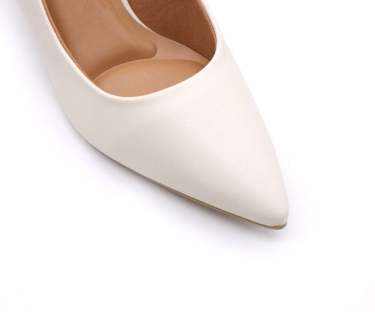 br classic mid-heel white slingback stilletos