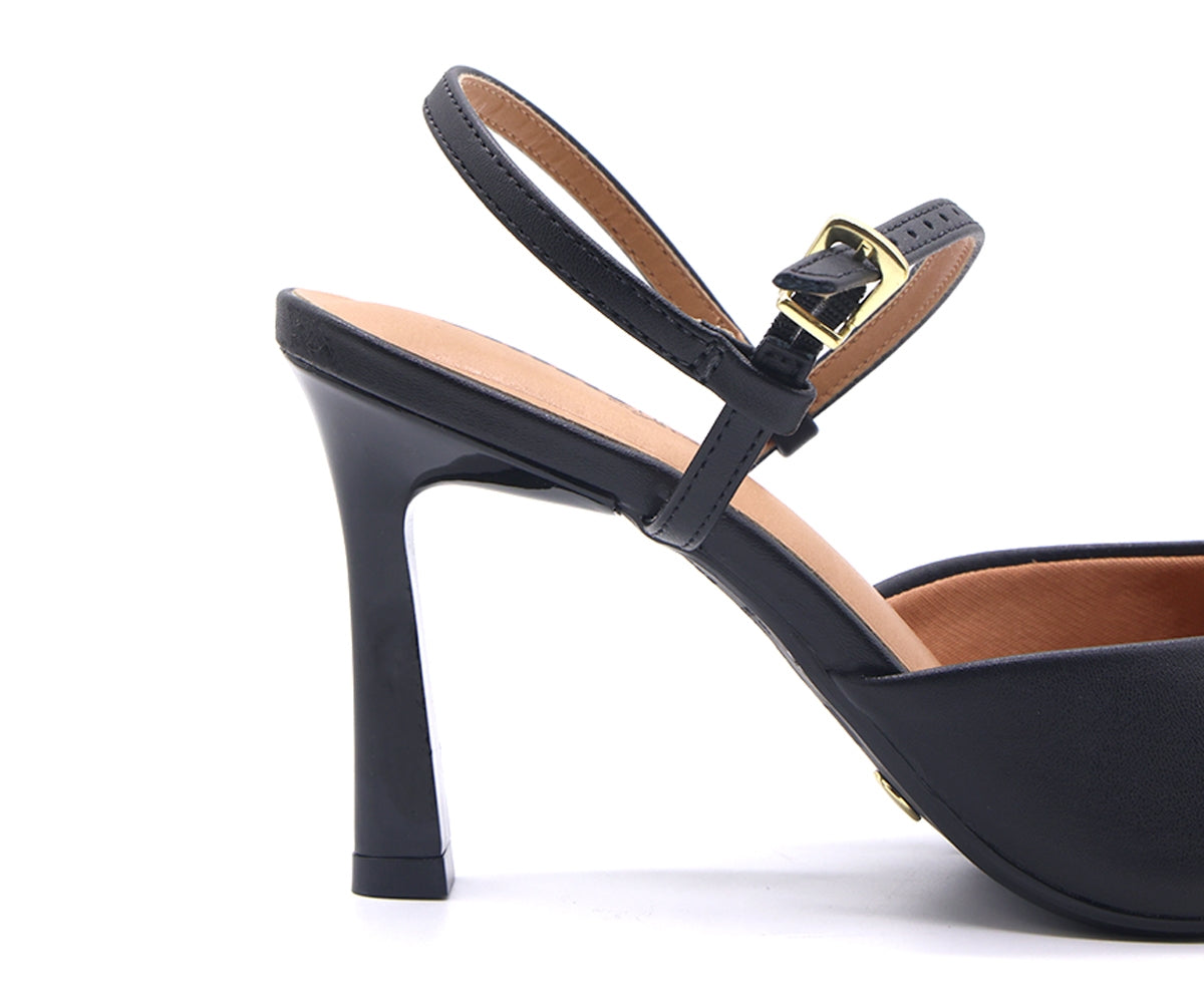 br high heel black strappy stilletos
