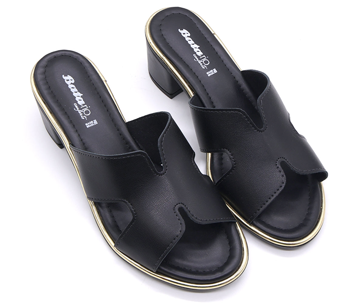 br black cut-out mules