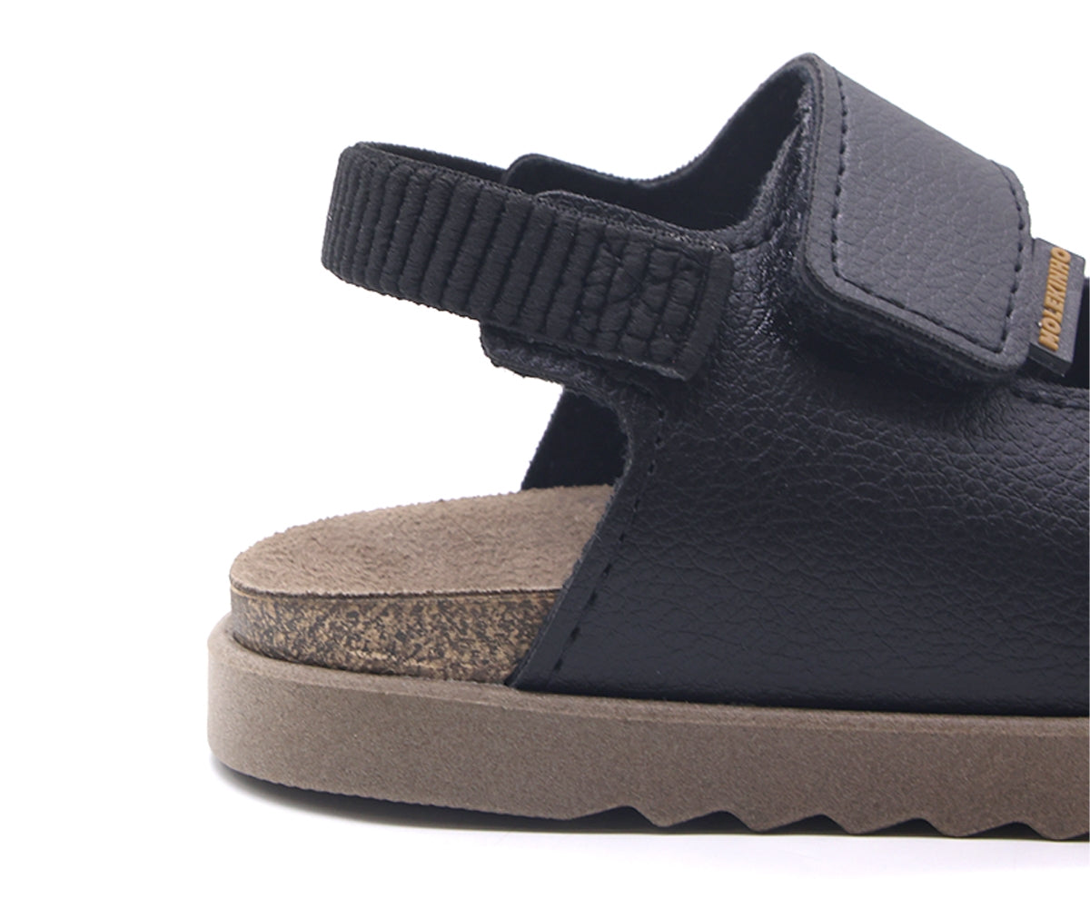 br baby black velcro cork sandal