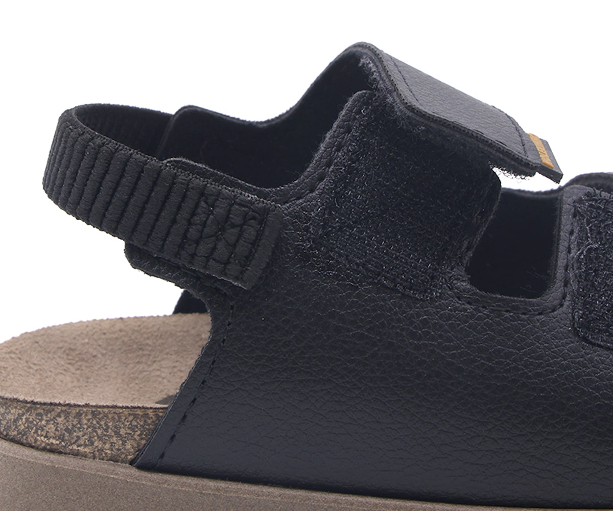 br baby black velcro cork sandal