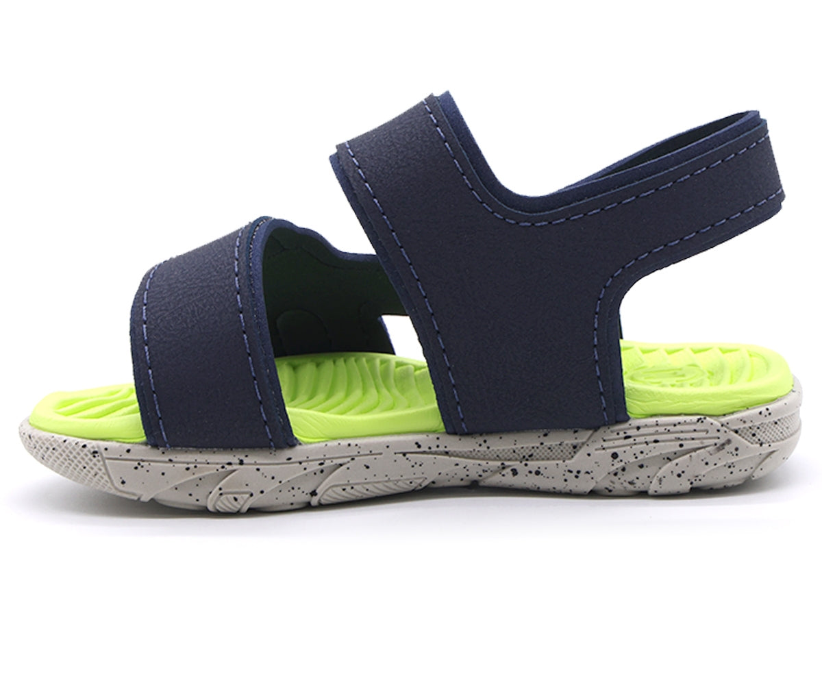 br baby navy & green velcro sandal