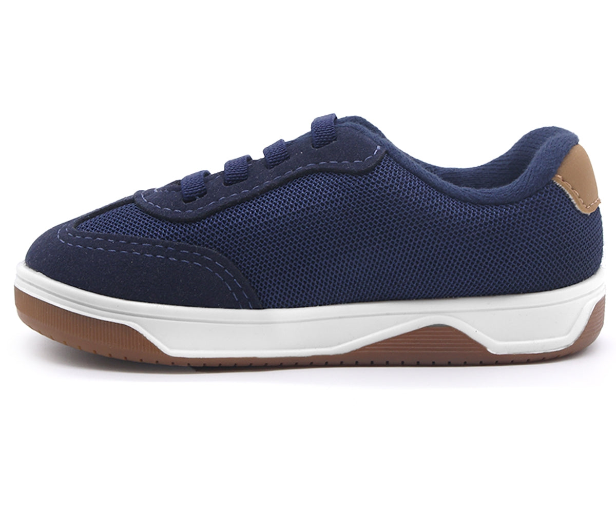 br baby navy sneakers w/ elastic lace