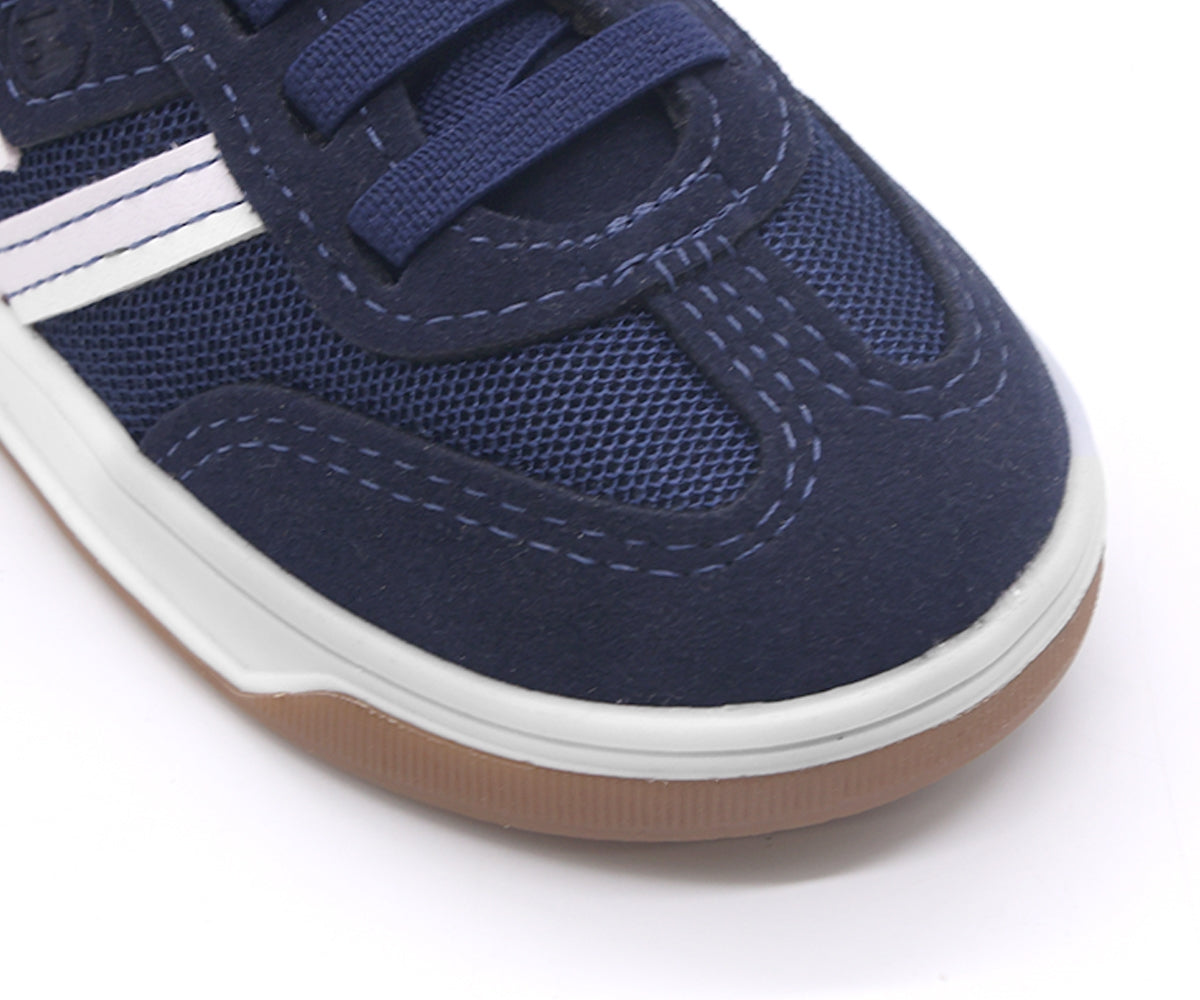 br baby navy sneakers w/ elastic lace