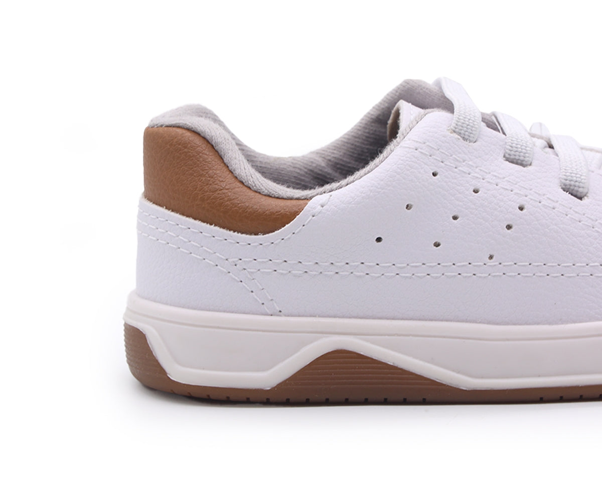 br baby white sneakers w/ elastic lace