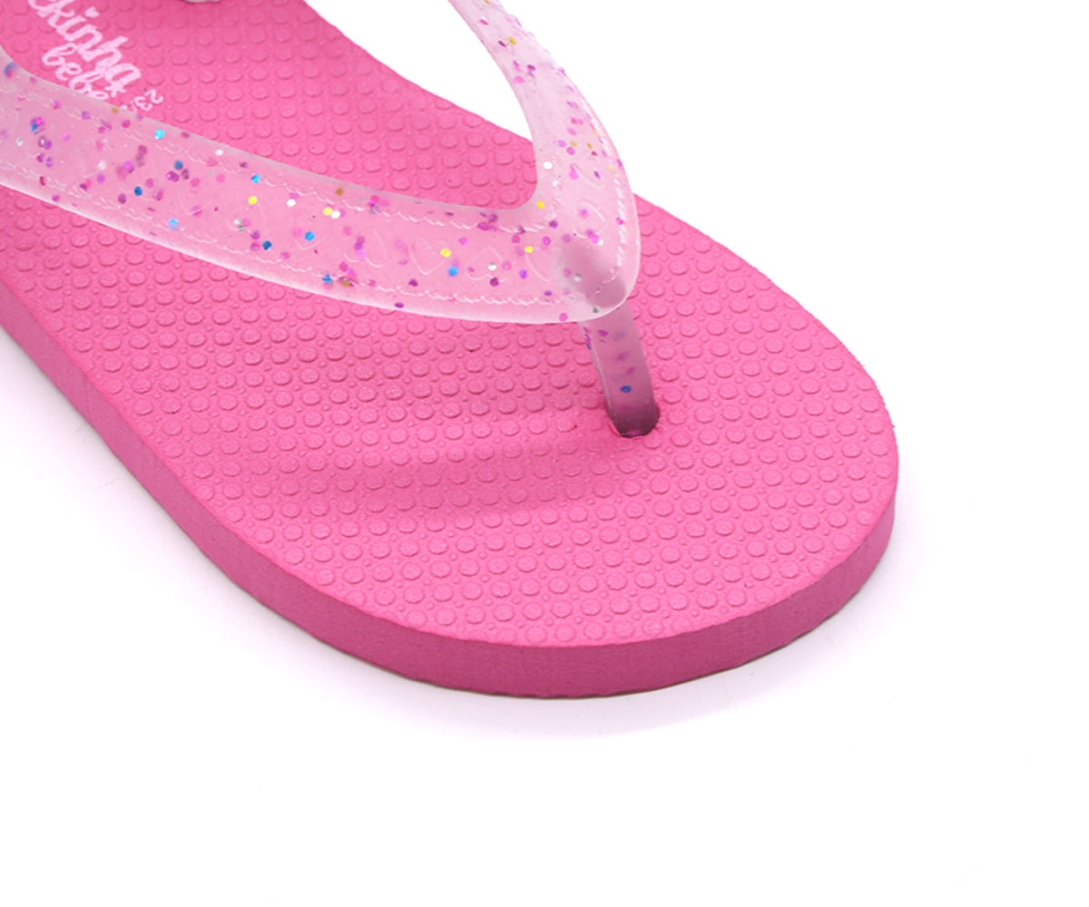 br fuchsia glitter flip flop sandal
