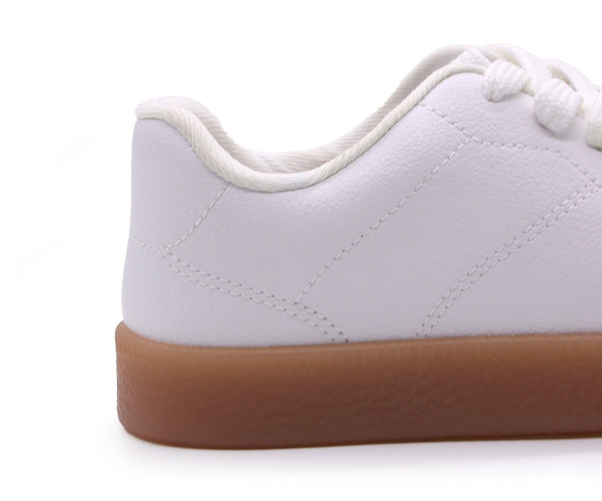 br girls white gum trainers