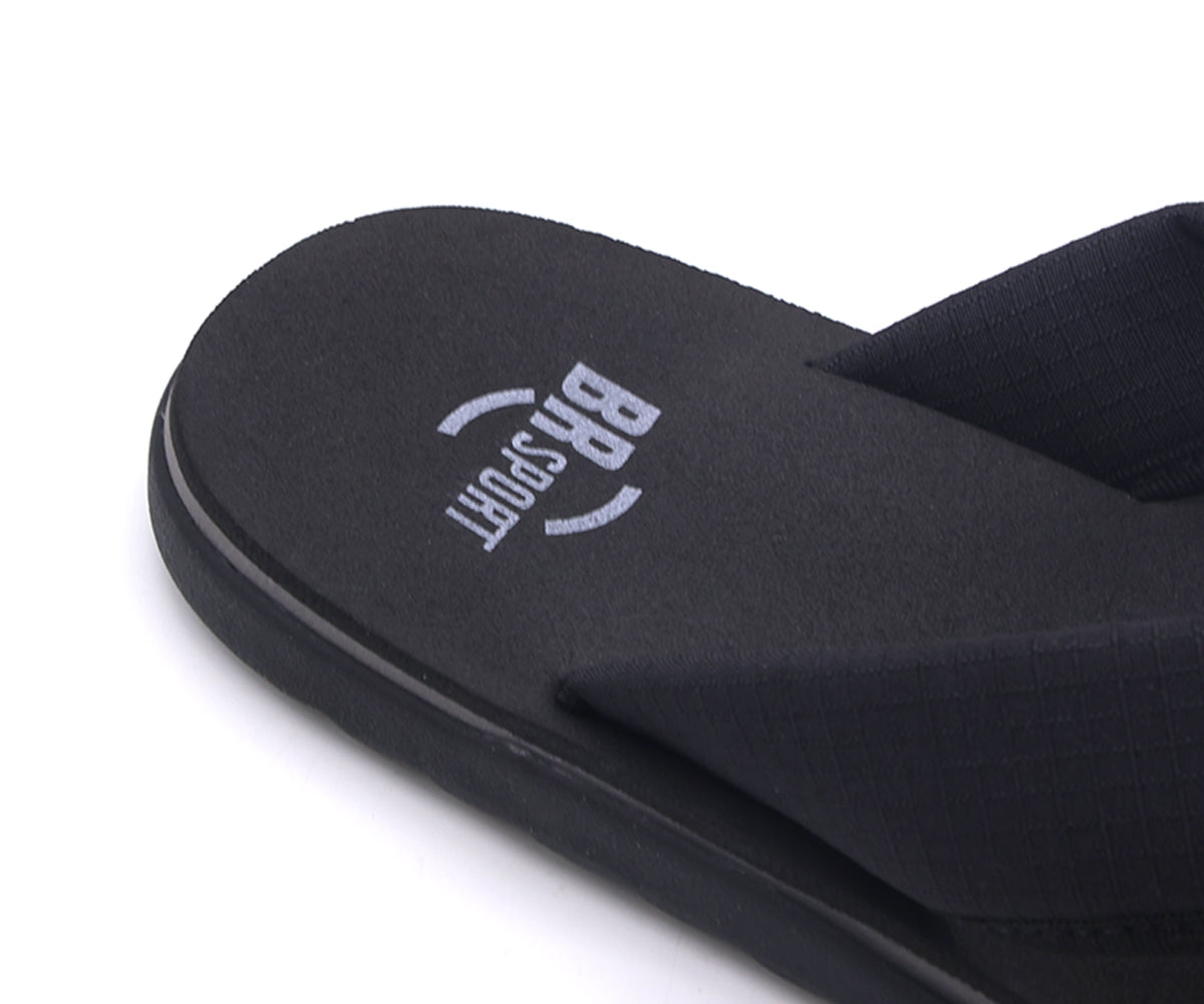 br sport all black flip flops