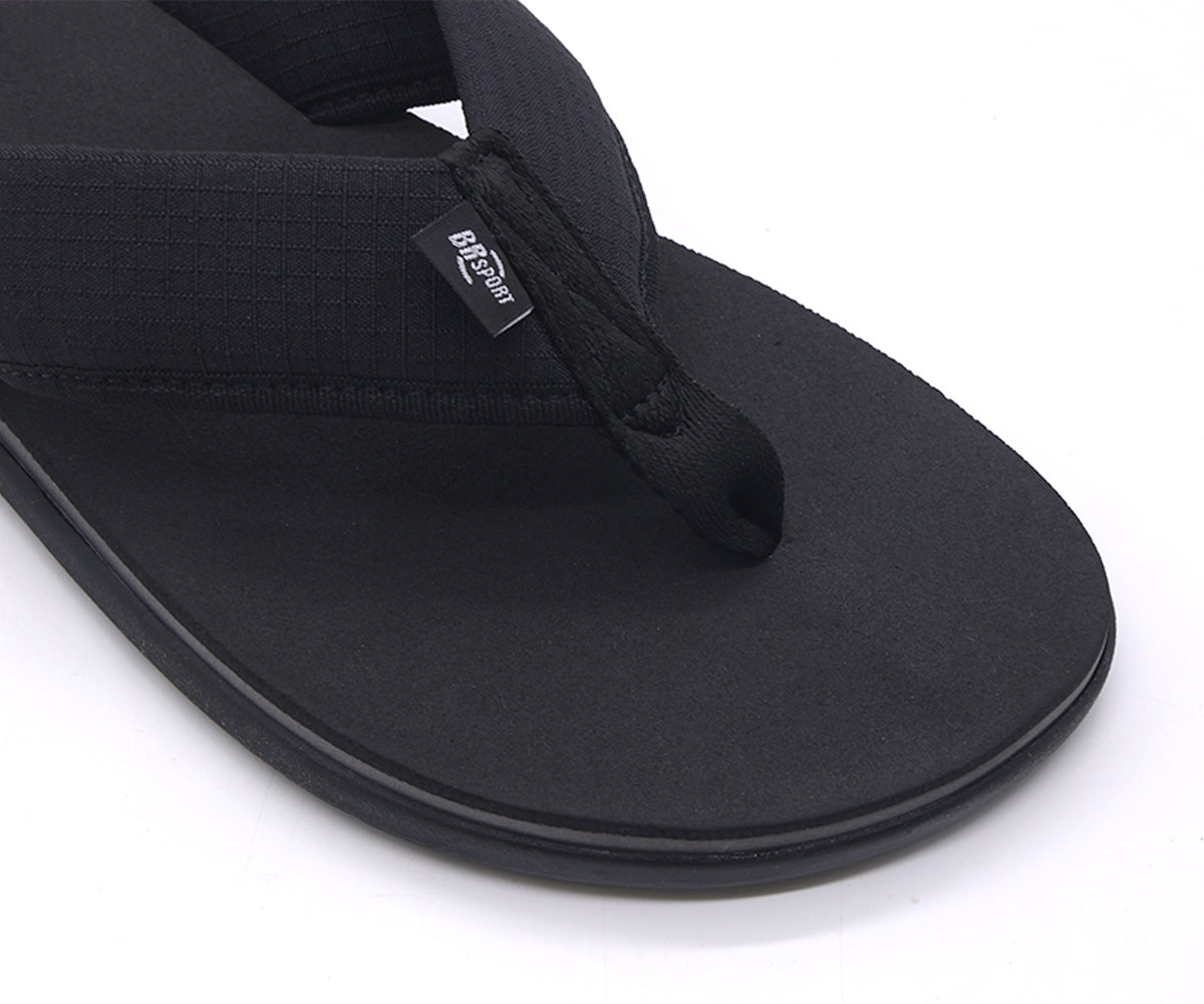 br sport all black flip flops
