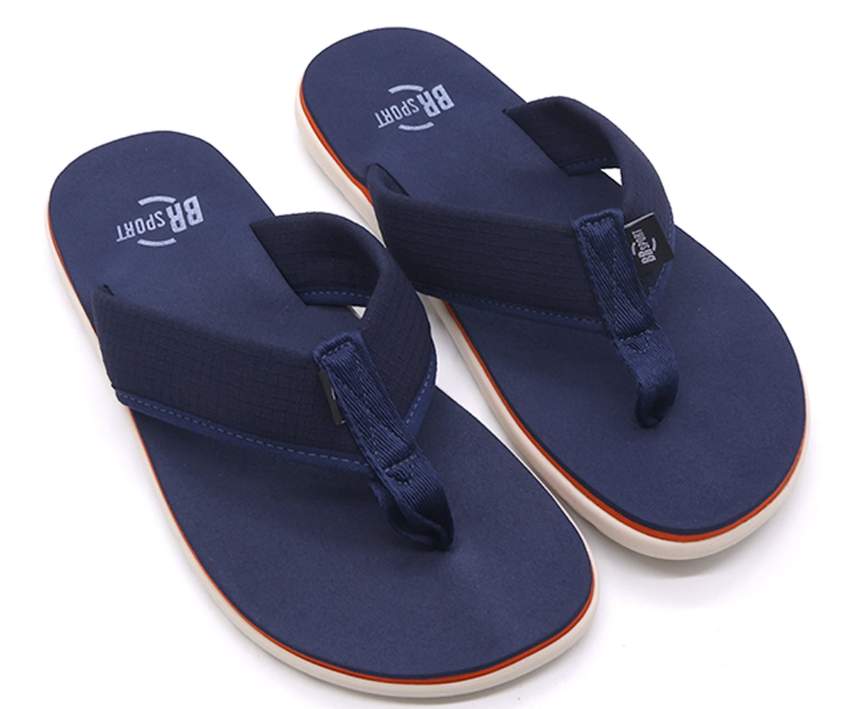 br sport contrast navy flip flops