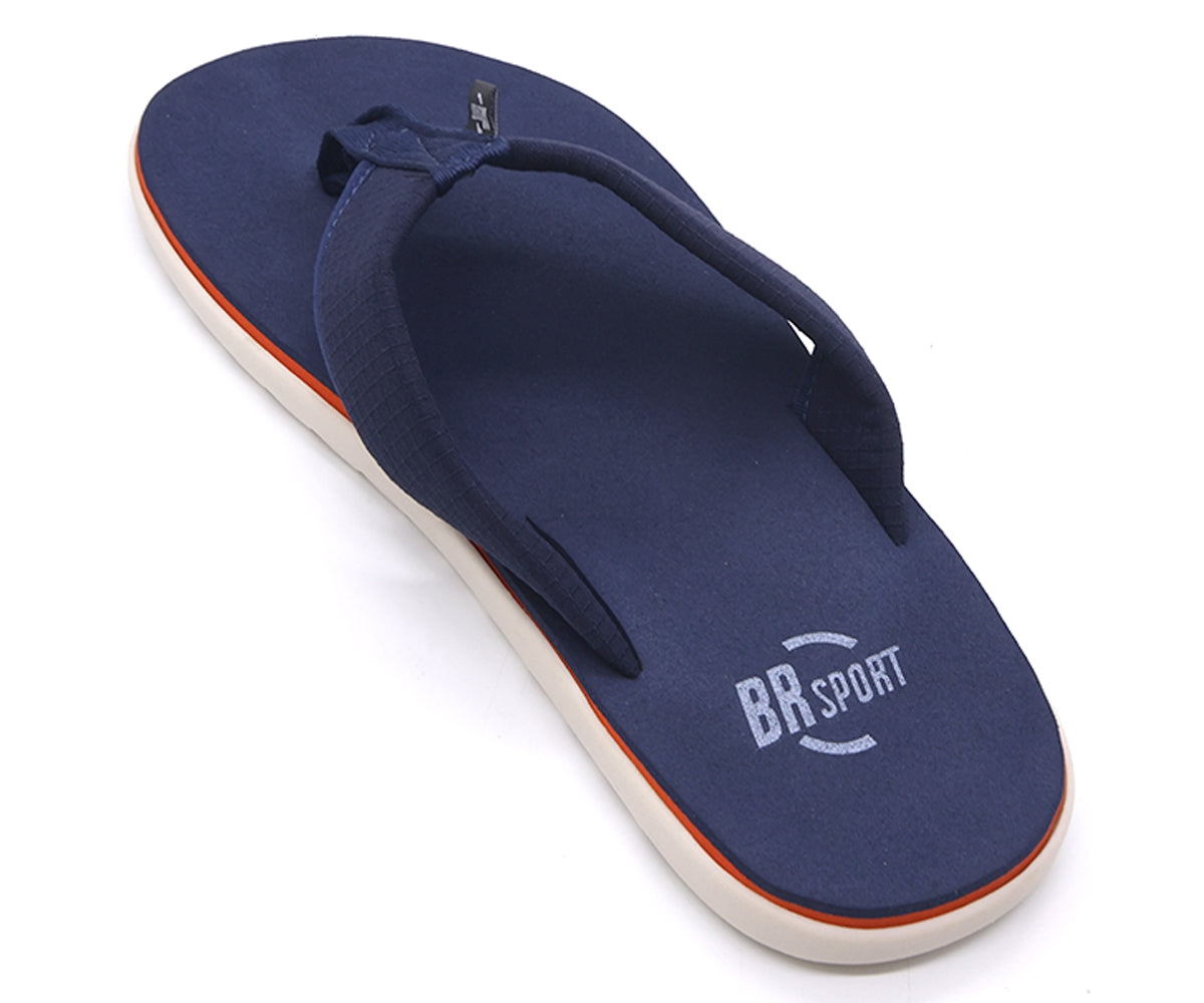 br sport contrast navy flip flops