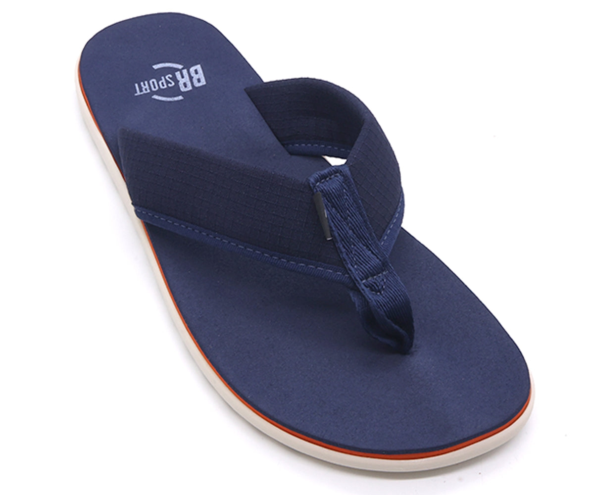 br sport contrast navy flip flops