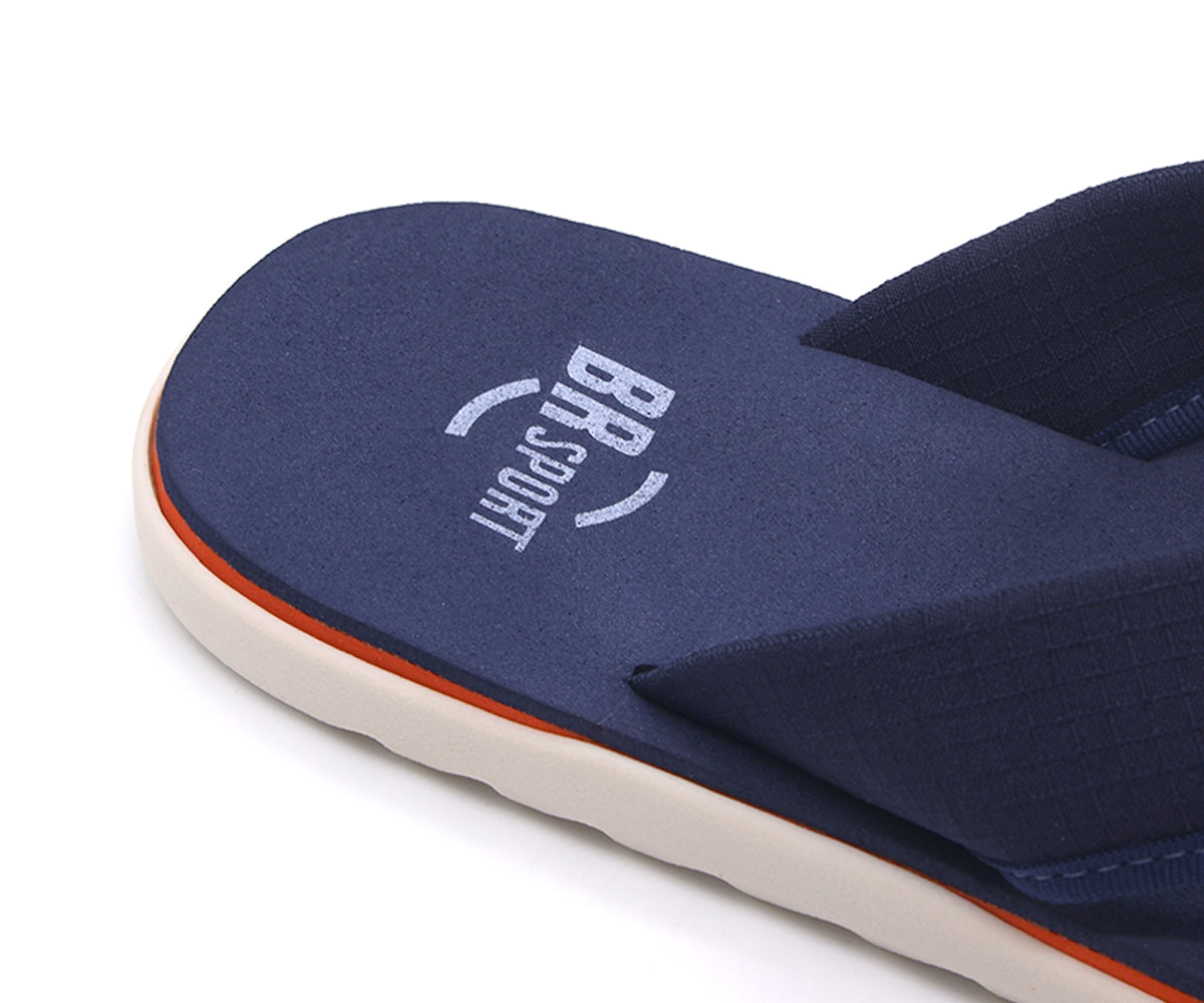 br sport contrast navy flip flops
