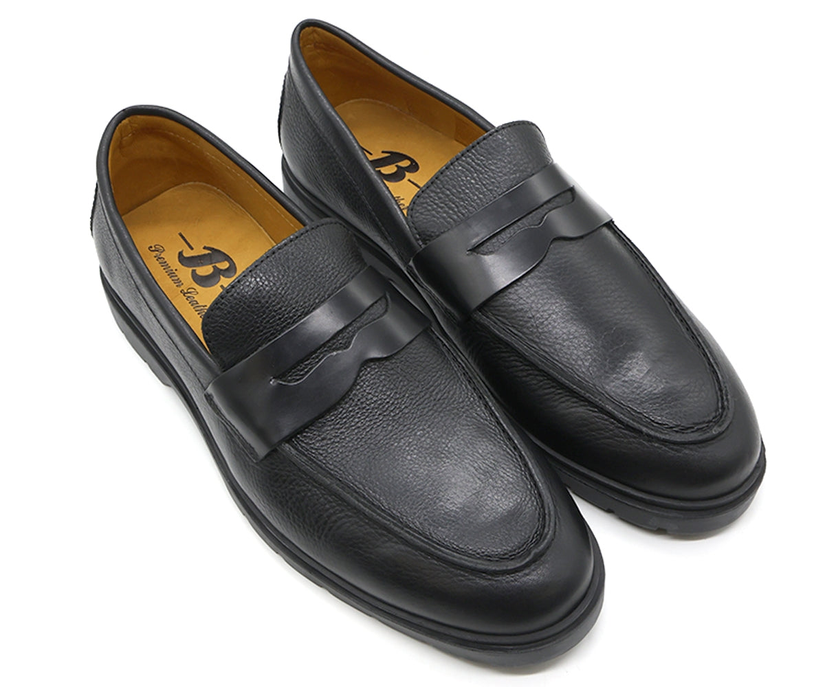 b premium grained penny loafer