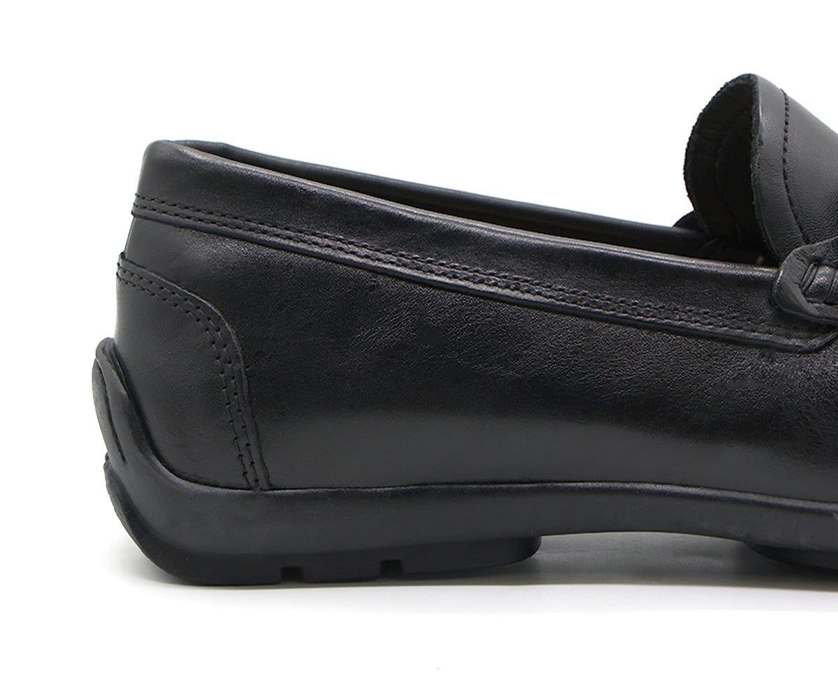 b premium black metal penny moccasin