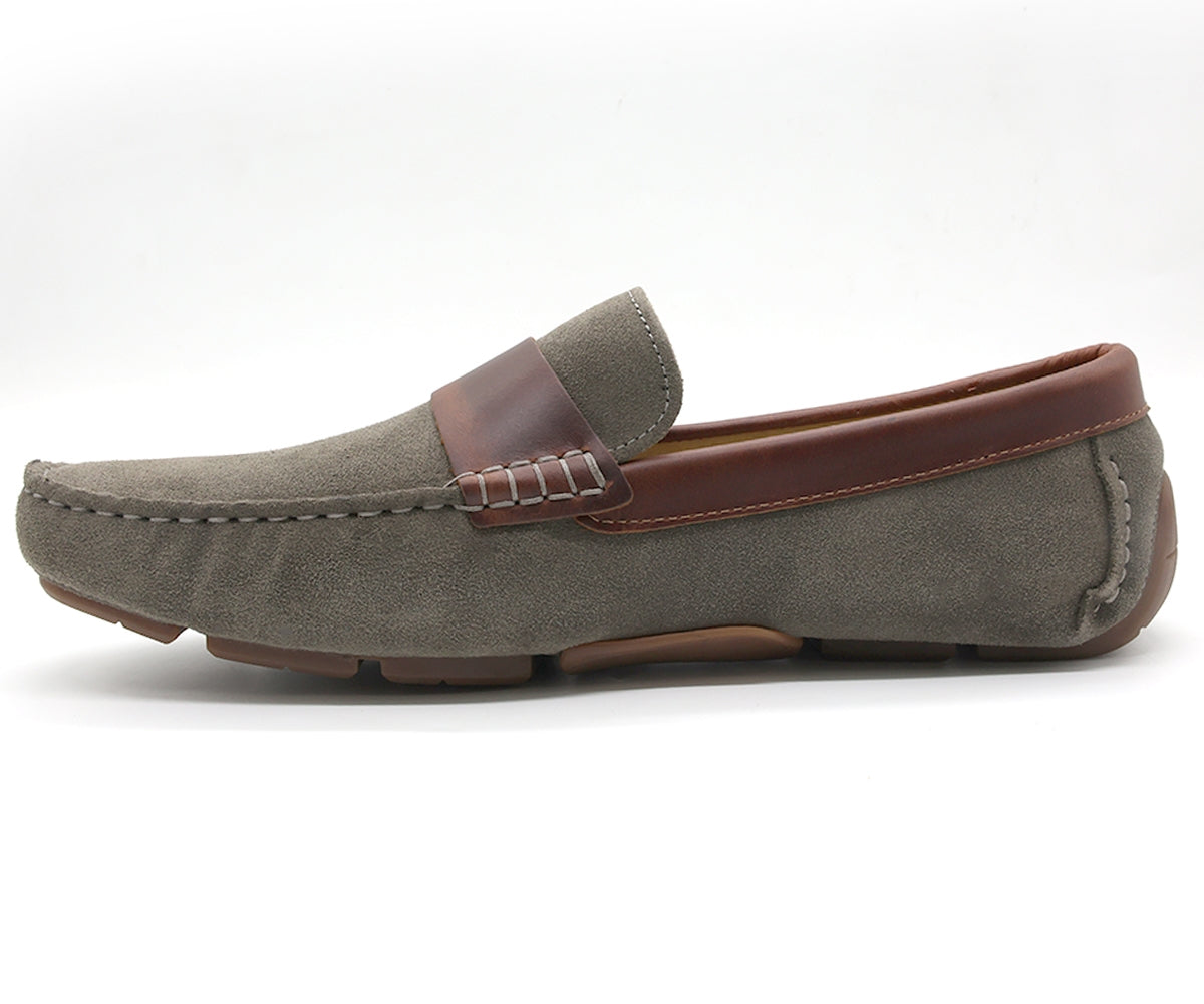 b premium khaki & chestnut moccasins