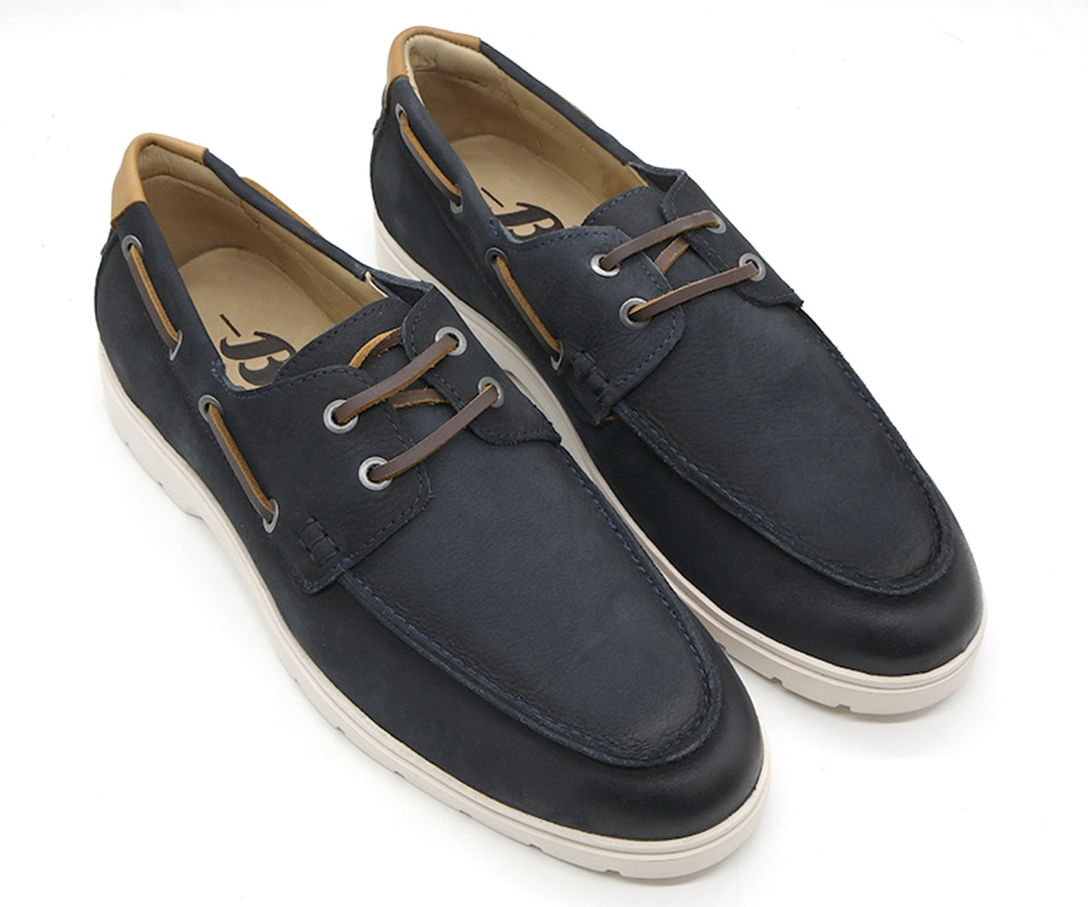b premium navy nubuck boat shoes