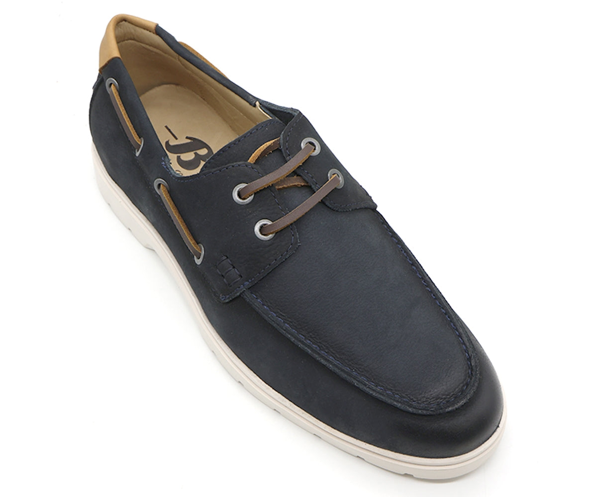 b premium navy nubuck boat shoes
