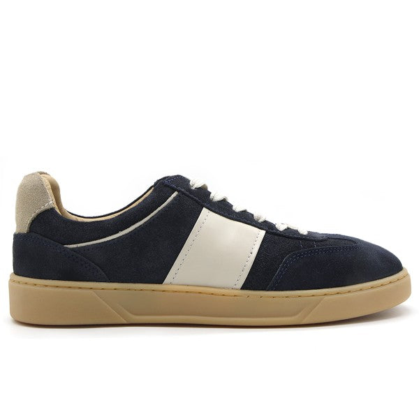 b premium navy court leather sneakers