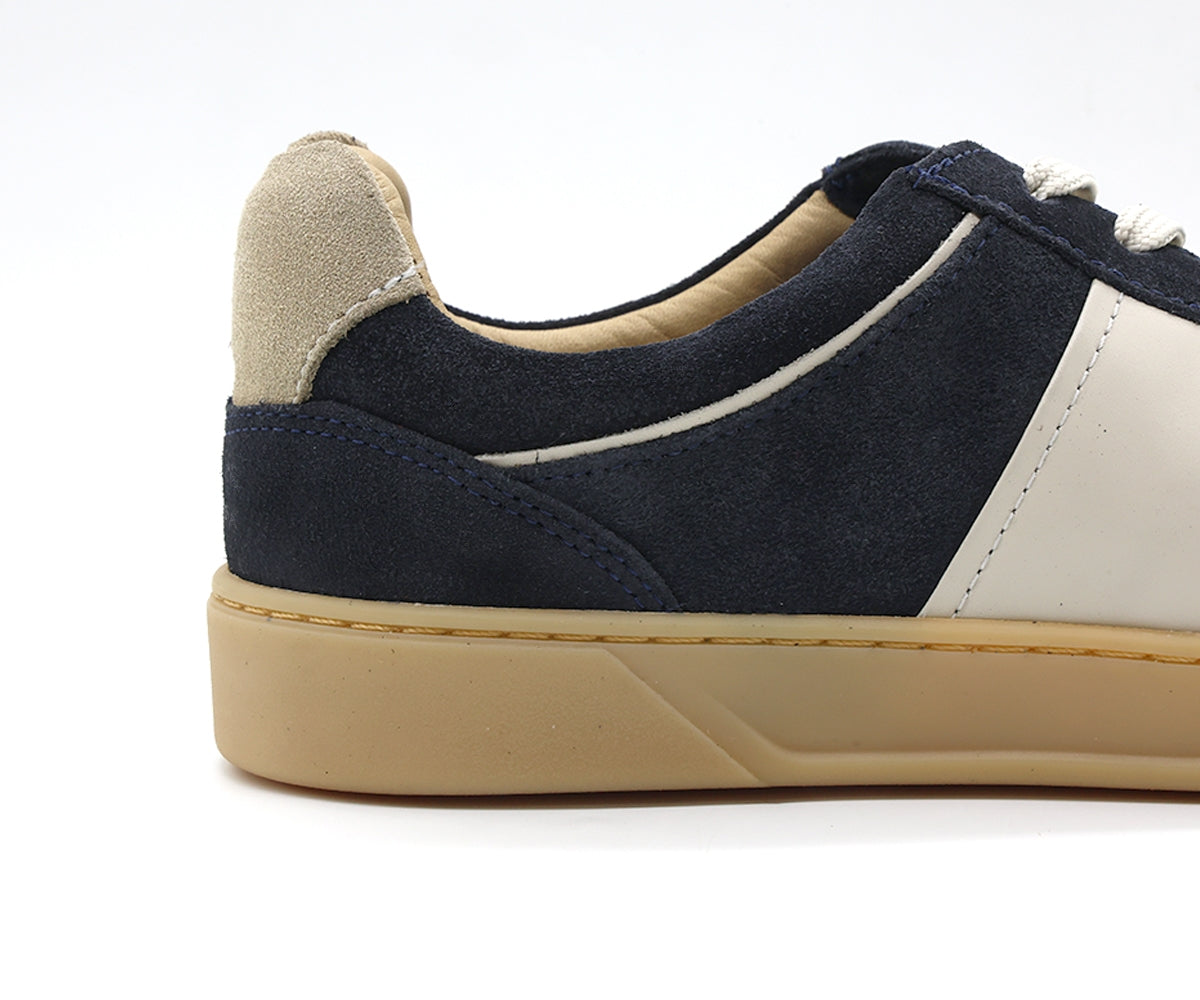 b premium navy court leather sneakers