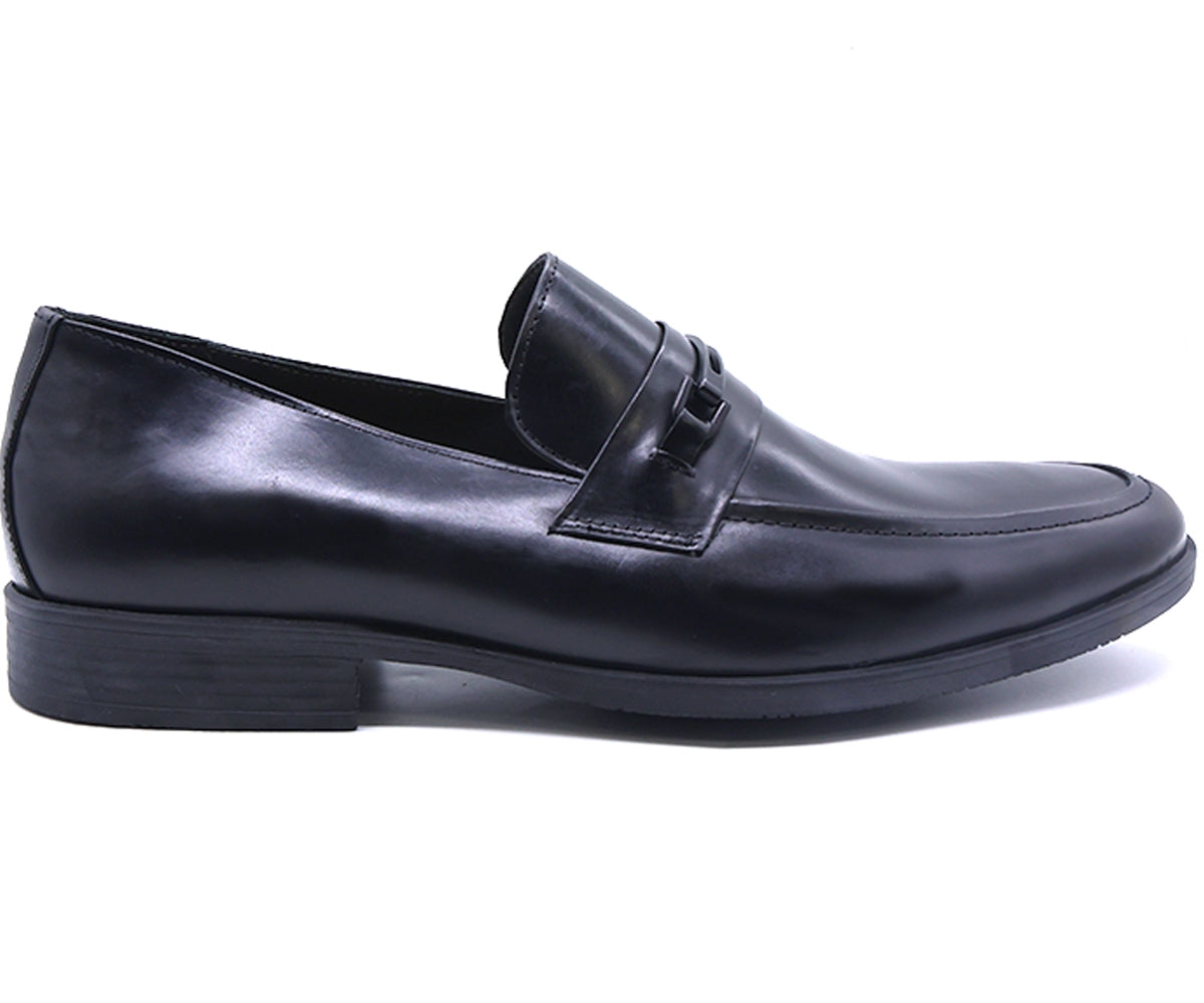 b premium black penny bit smart loafer