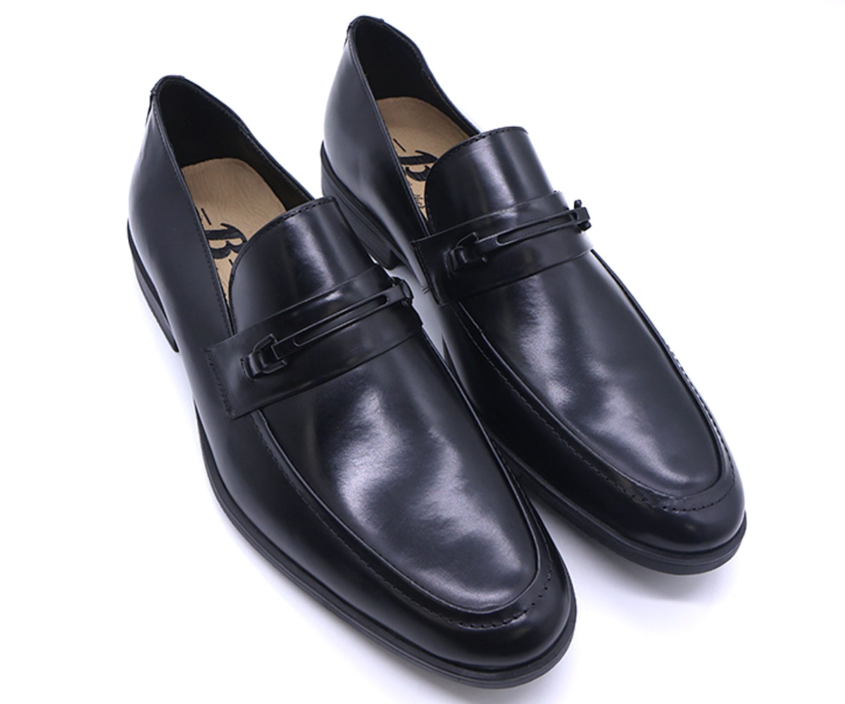 b premium black penny bit smart loafer
