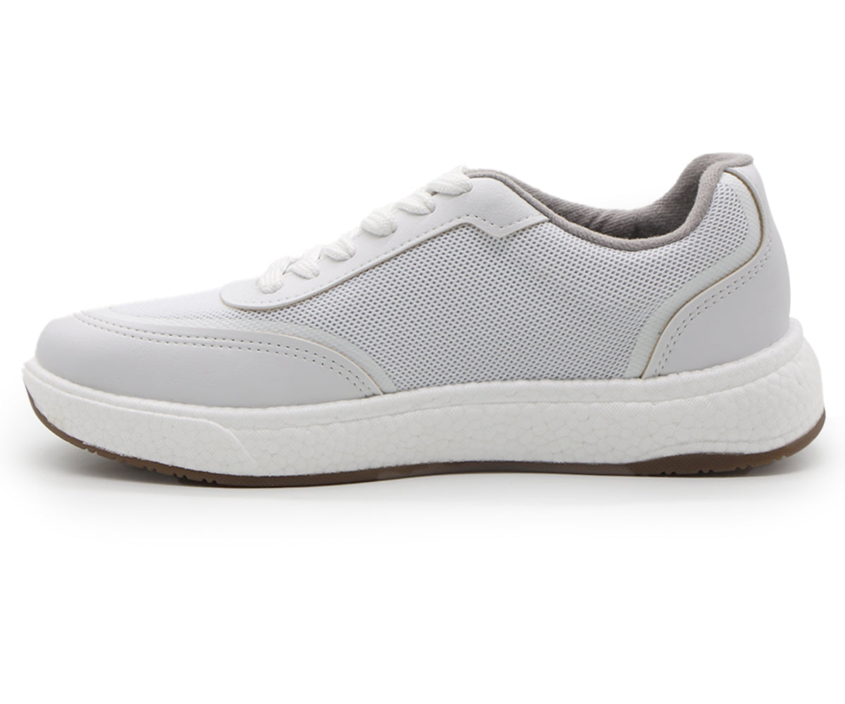 lightfoam all white mesh lace-ups