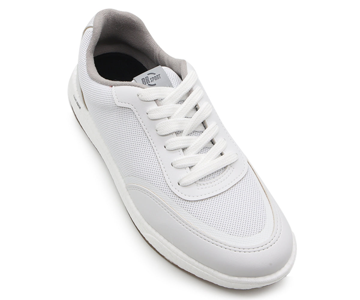 lightfoam all white mesh lace-ups