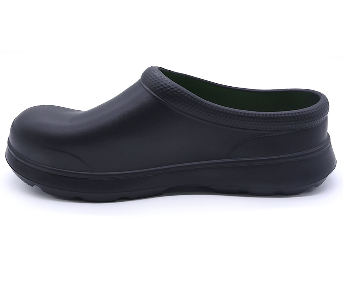 black foam clogs