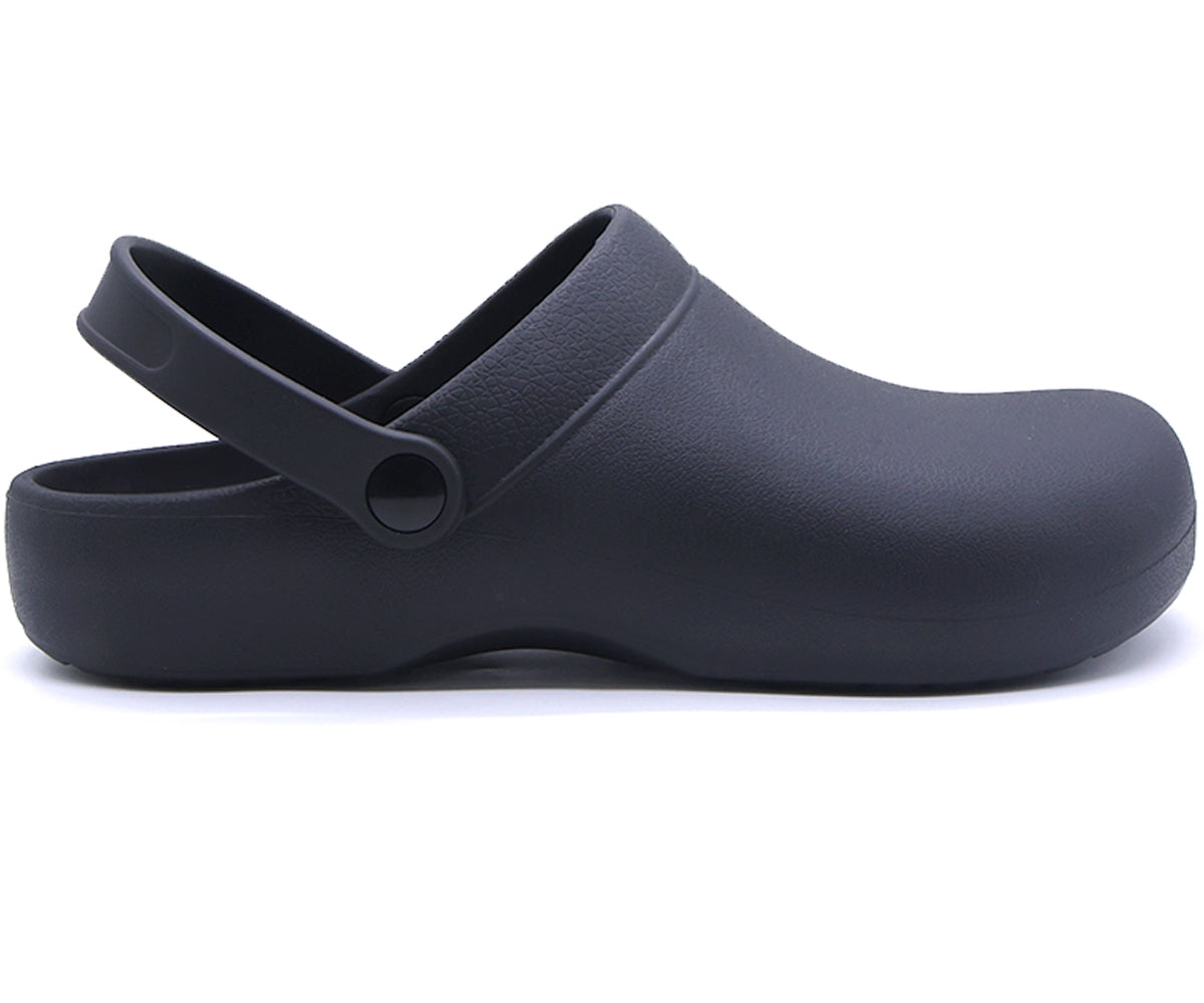 black foam clog sandals