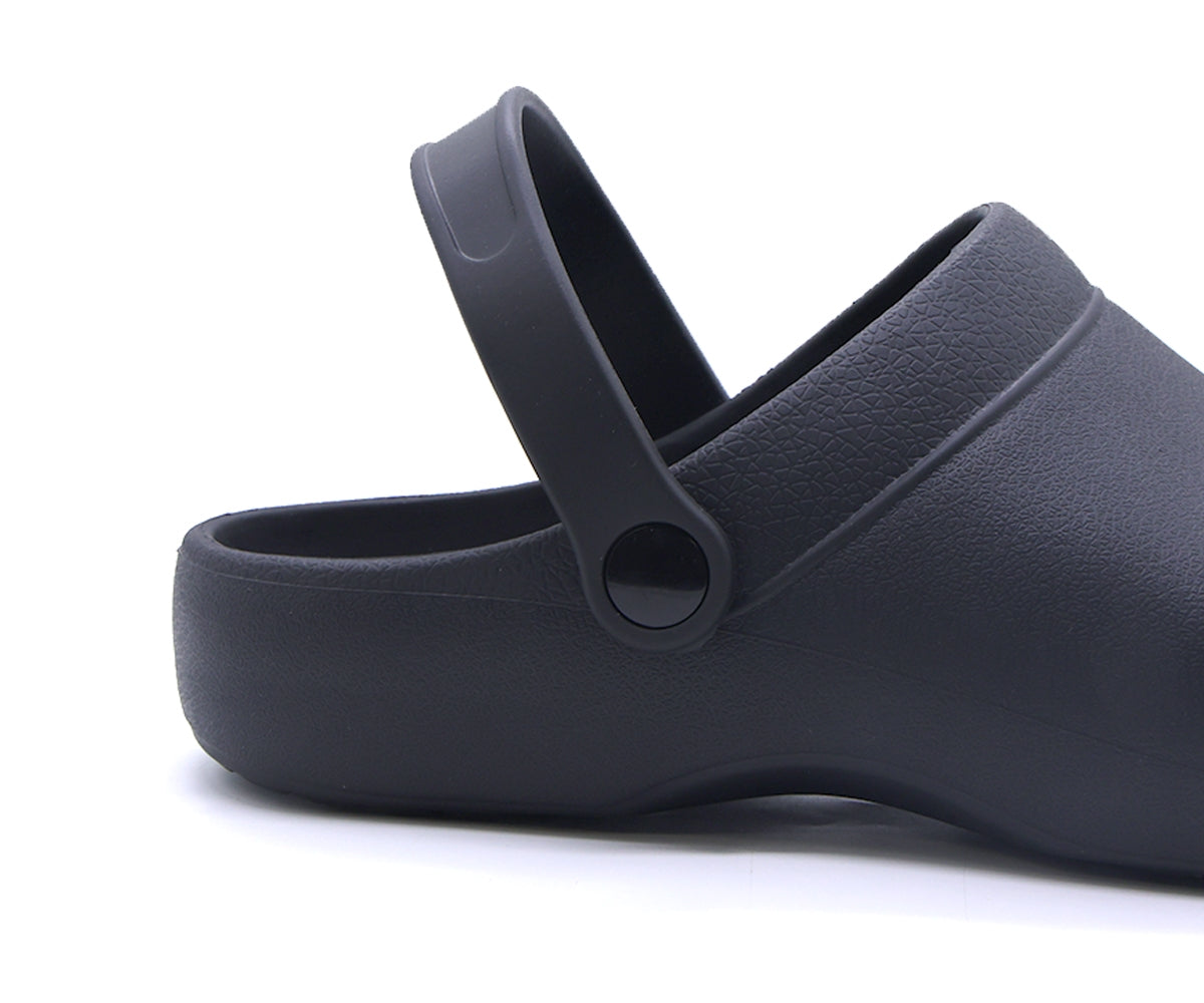 black foam clog sandal