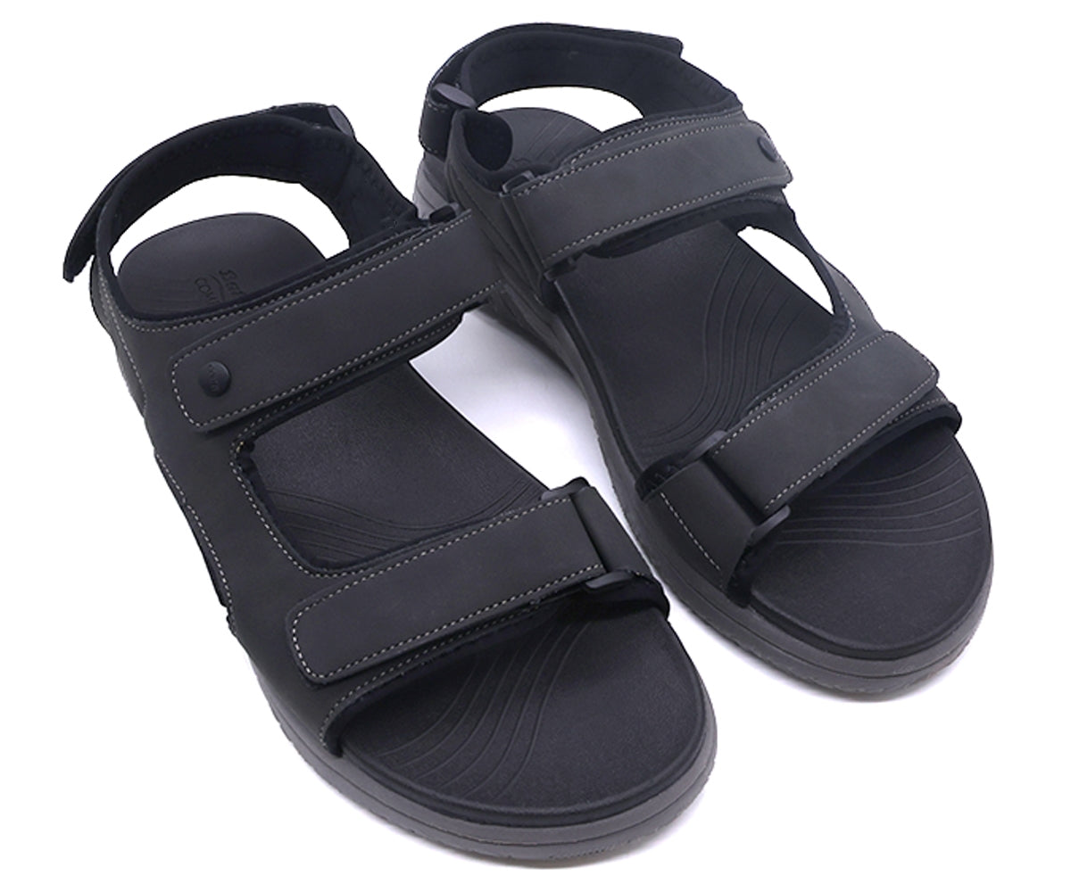 naturfit black nubuck sandals