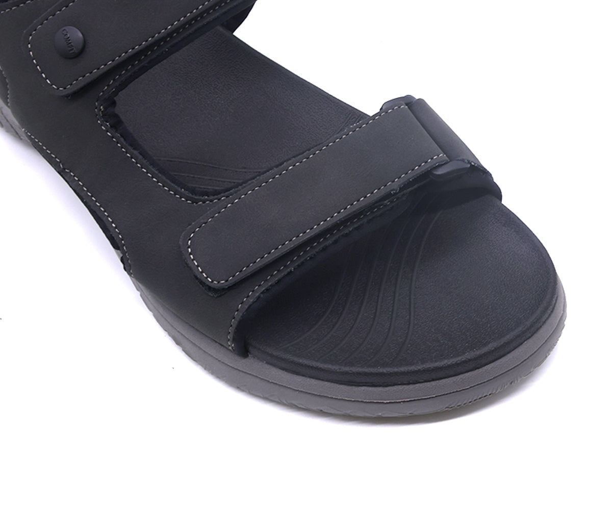 naturfit black nubuck sandals