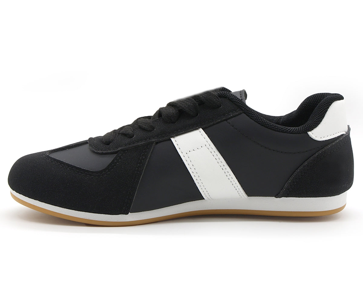 black striped trainers