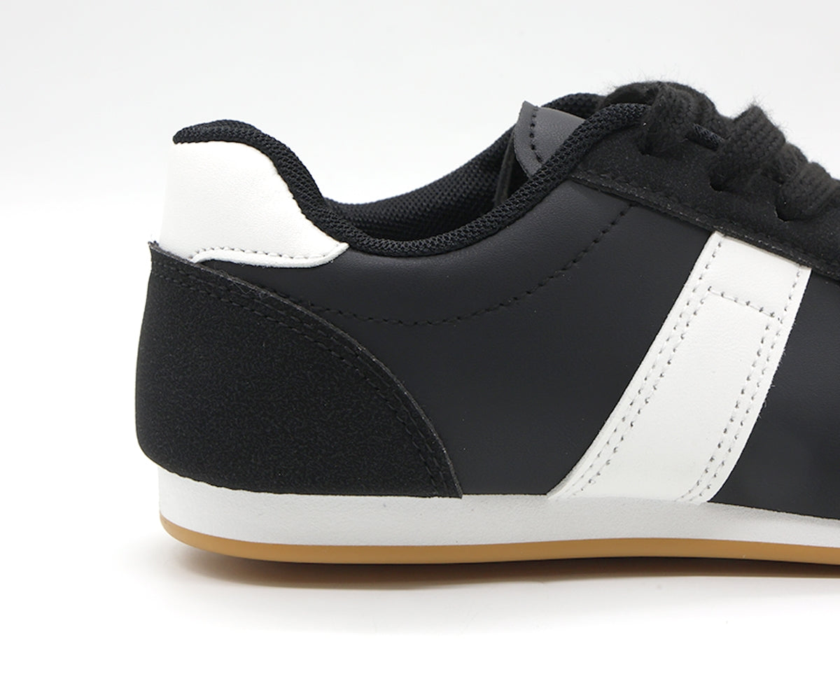 black striped trainers